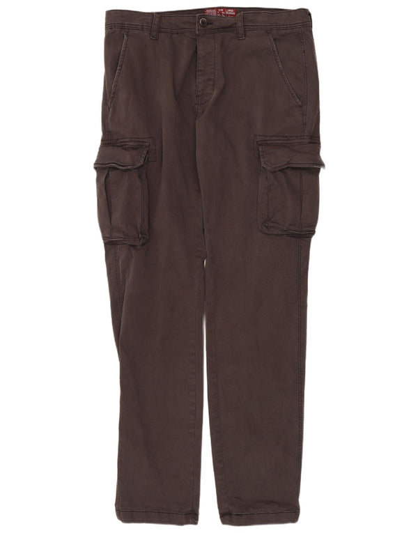 OVS Мужские прямые брюки карго IT 50 Большие W34 L33 Серый хлопок