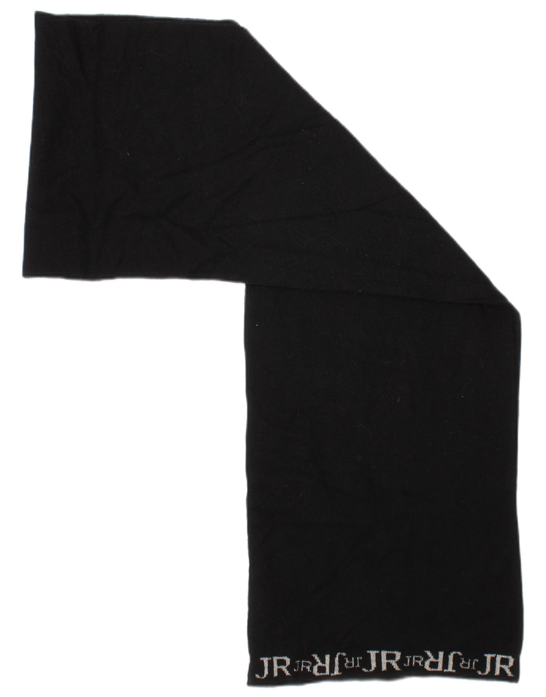 RICHMOND Mens Graphic Rectangle Scarf One Size Black Wool Classic