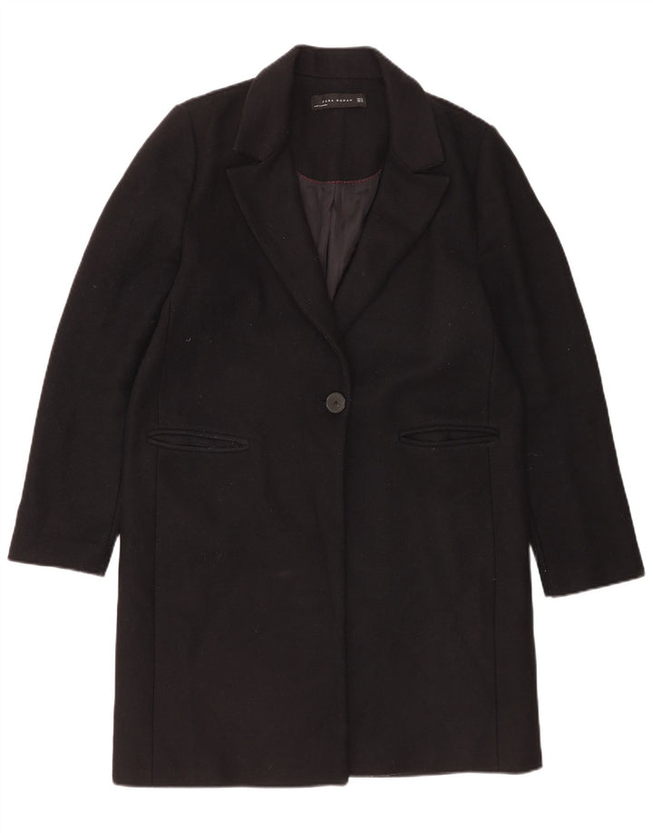 Женское пальто Zara UK 18 XL, черное шерстяное