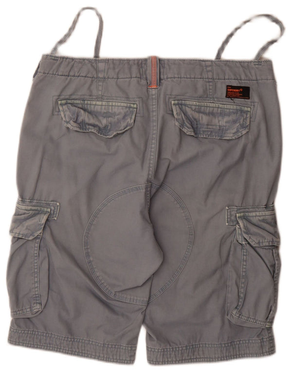 Мужские шорты-карго Superdry W36, большие синие, хлопок