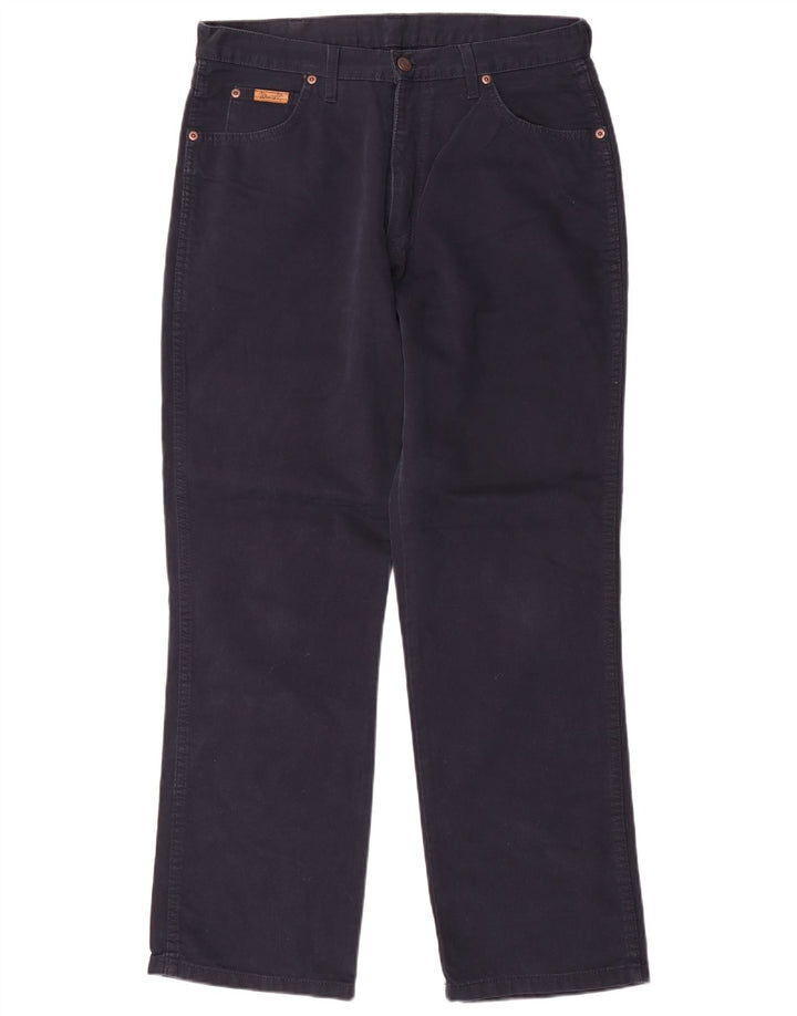 Мужские прямые повседневные брюки WRANGLER Ohio W34 L30, темно-синие, хлопковые