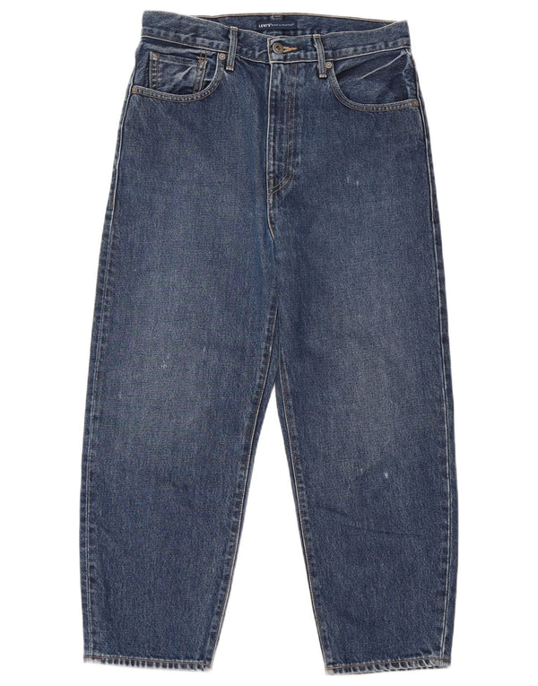 Женские укороченные джинсы Levi's с высокой талией W26 L25, синий хлопок