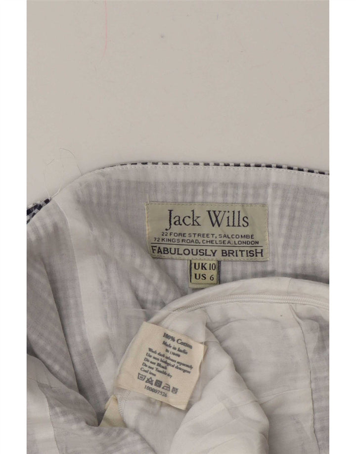 Женский комбинезон без рукавов Jack Wills стандартного размера, Великобритания 10, маленький синий клетчатый хлопок