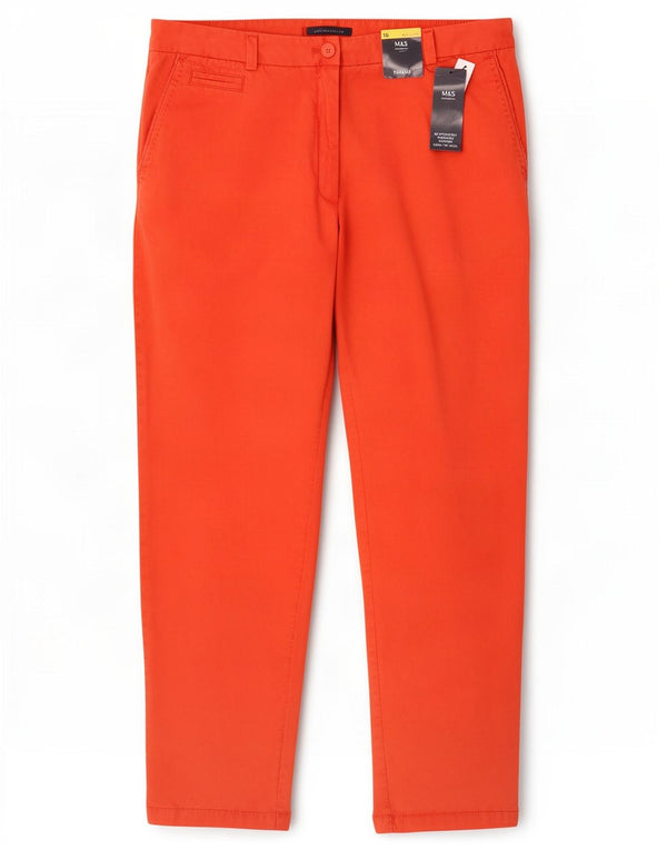 Женские брюки чинос Marks & Spencer UK 16, большие W36 L29, оранжевые