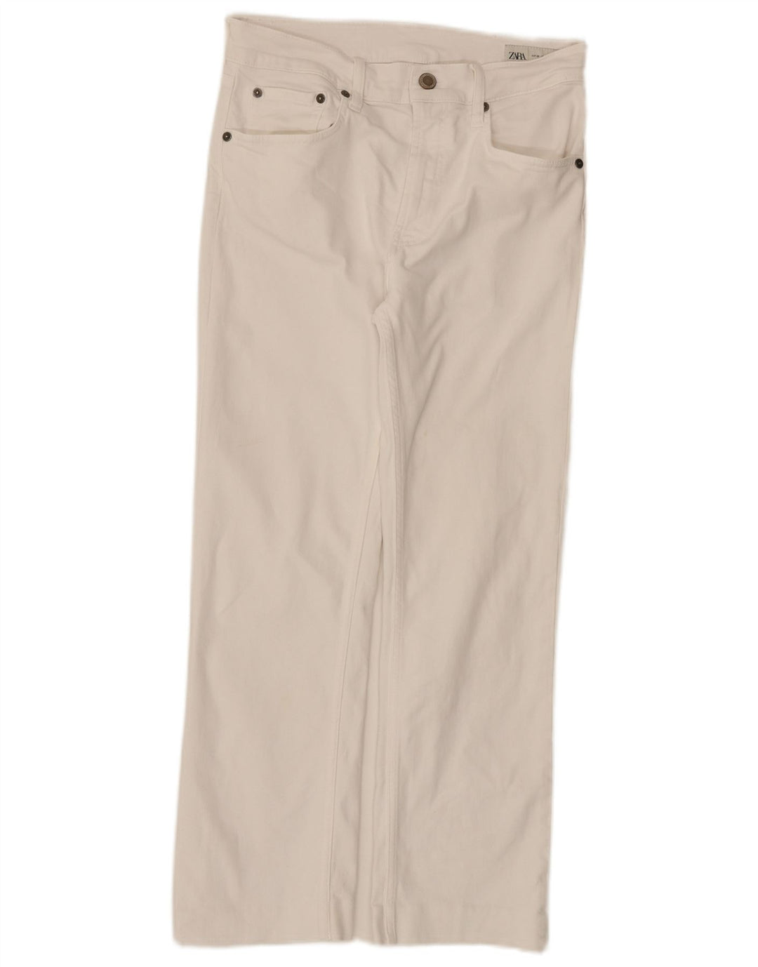 Женские укороченные джинсы Zara EU 38, маленькие W28 L26, белые