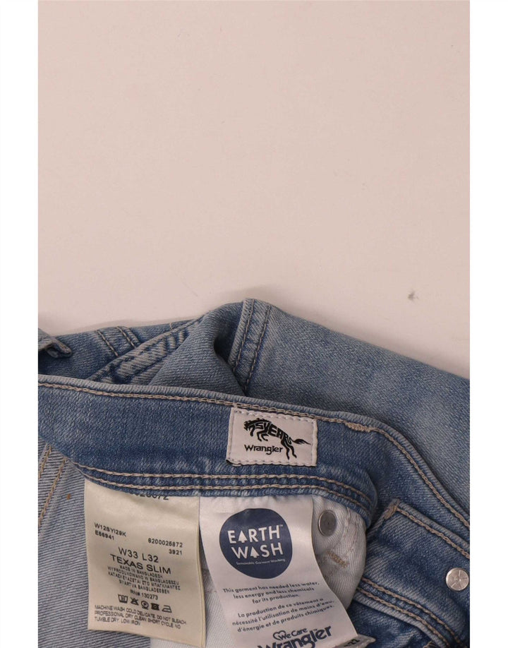 Мужские джинсы Wrangler Texas Slim W33 L32, синий хлопок