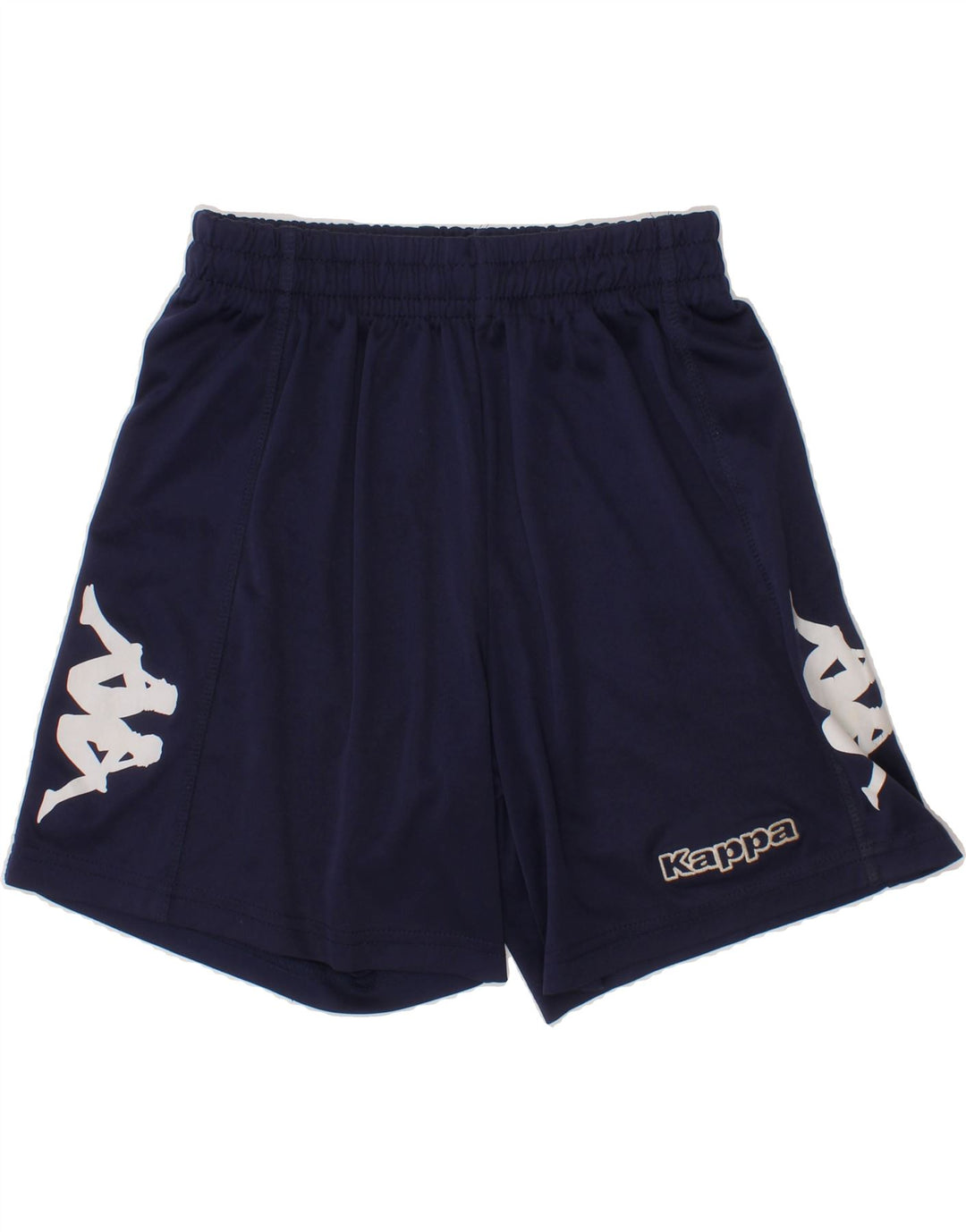 KAPPA Boys Graphic Sport Shorts 11-12 Years  Navy Blue Polyester Vintage Kappa and Second-Hand Kappa from Messina Hembry 