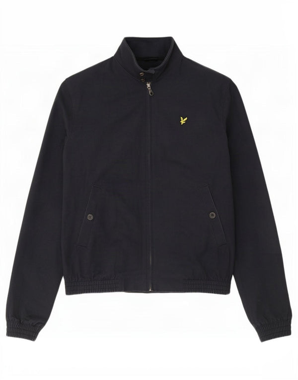Мужская куртка-бомбер Lyle & Scott UK 40, большая темно-синяя, хлопковая