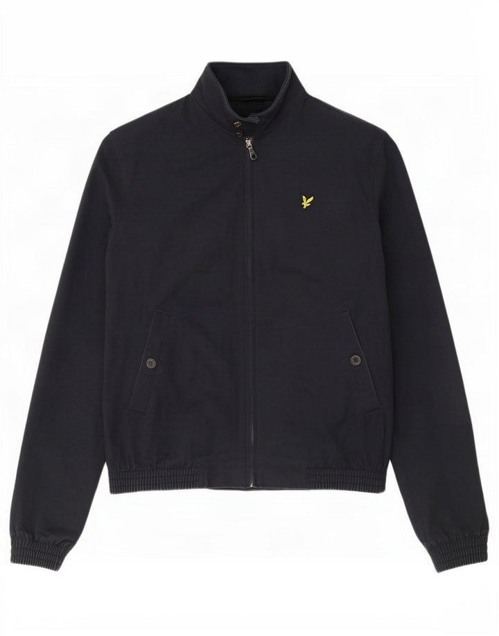 Мужская куртка-бомбер Lyle & Scott UK 40, большая темно-синяя, хлопковая