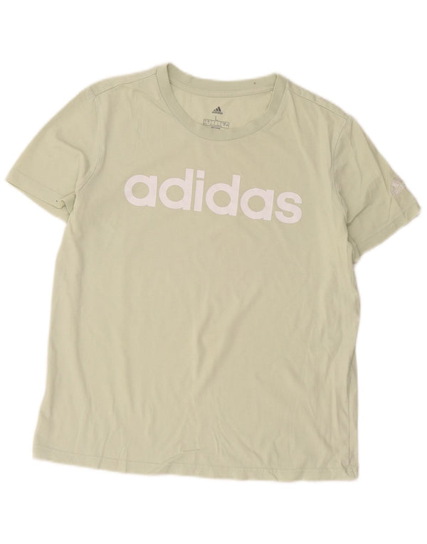 Женская футболка с рисунком Adidas Top UK 16/18, большая зеленая