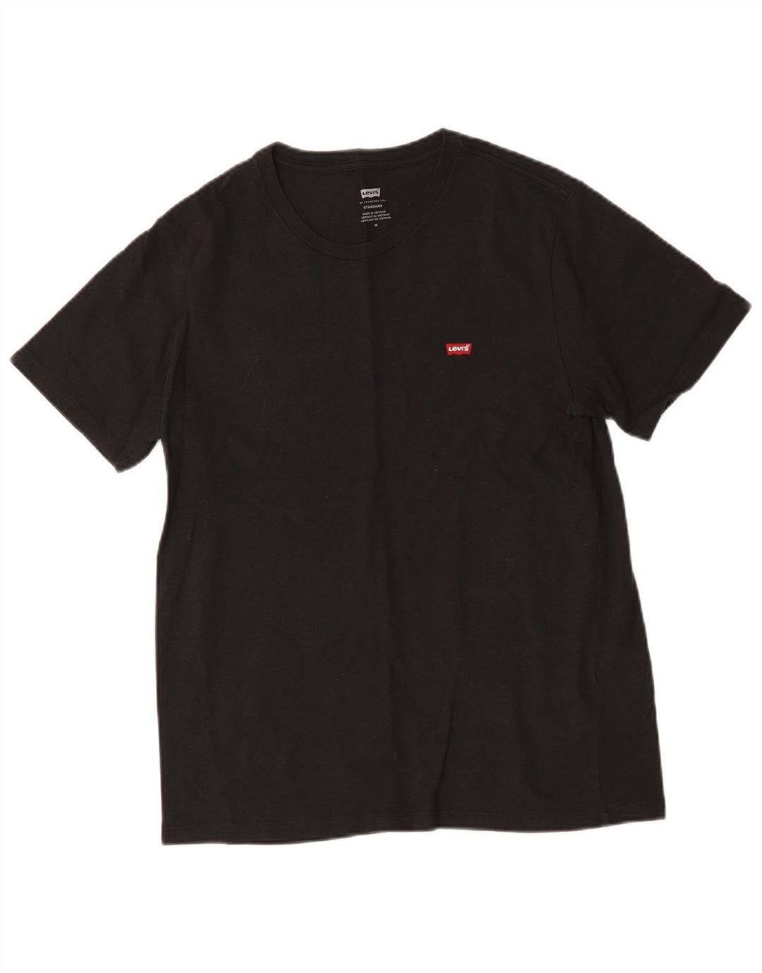Мужская футболка Levi's Standard из хлопка среднего размера, черная