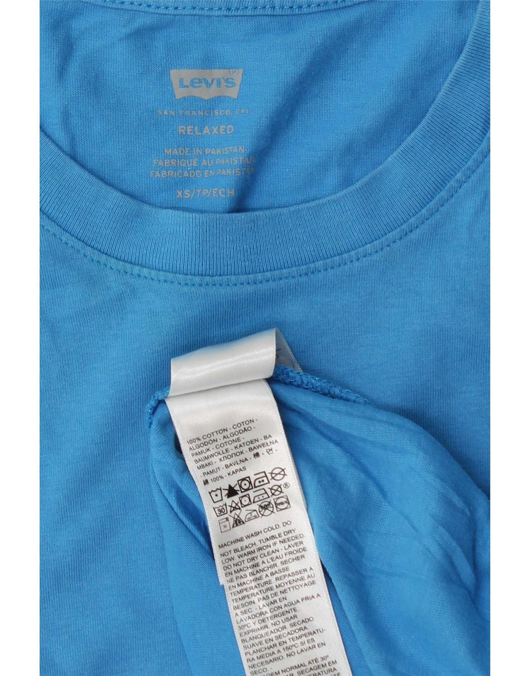 Мужская свободная футболка Levi's Top XS, синяя, хлопок