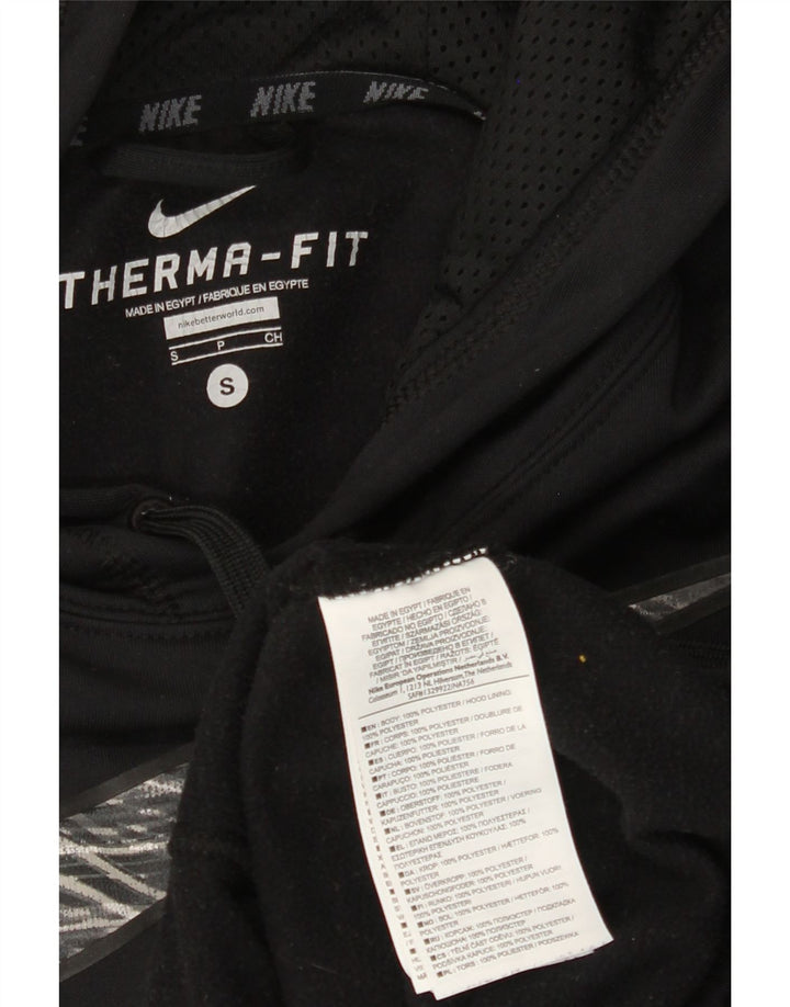 Мужской джемпер с капюшоном NIKE Therma-Fit, маленький черный, полиэстер