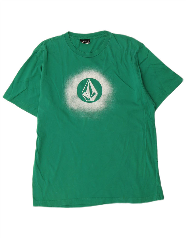 Volcom Мужская футболка с рисунком, большой зеленый хлопок