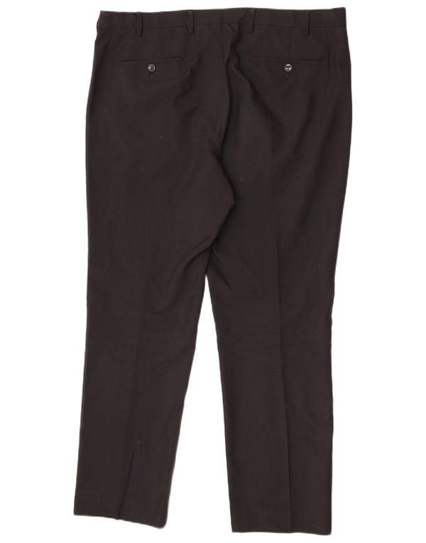 Marks & Spencer Mens Straight Regular Fit Chino Trousers W40 L31 Black