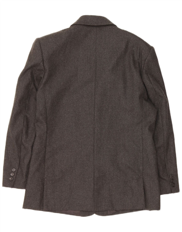 BENETTON Женский пиджак на 2 пуговицах IT 44 Средний серый из натуральной шерсти