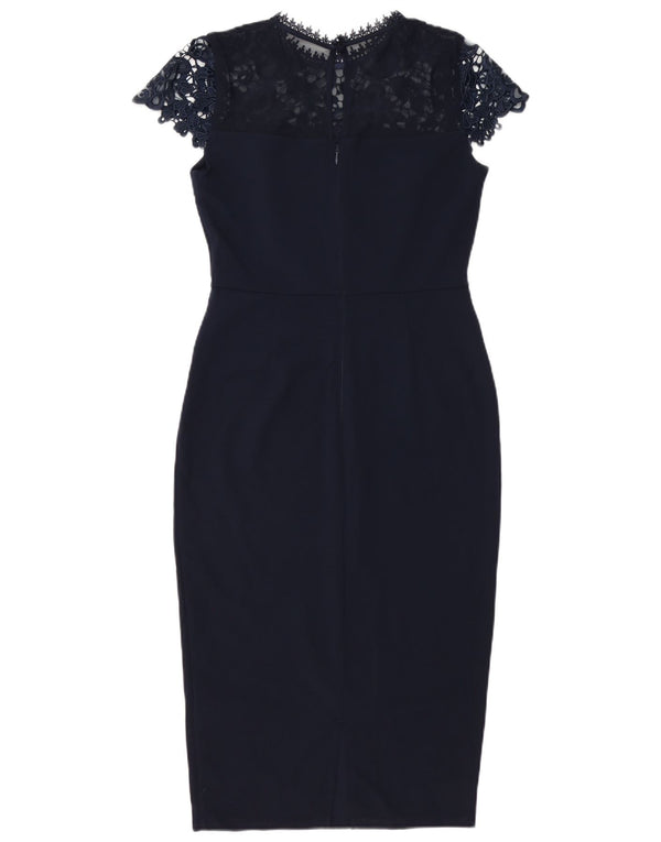 Женское облегающее платье Lipsy UK 10, маленькое темно-синее полиэстер