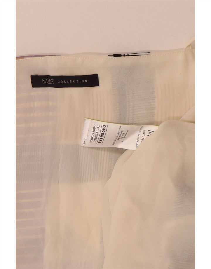 Женский укороченный топ на бретельках Marks & Spencer UK 22 3XL, бежевый полиэстер в клетку