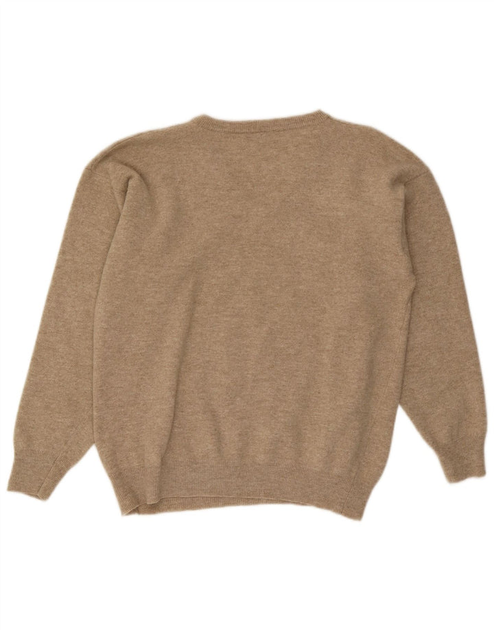 Мужской джемпер с v-образным вырезом Pierre Cardin IT 52 Большой Бежевый Argyle/Diamond