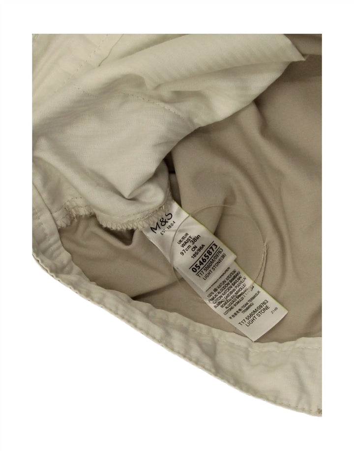 Мужские шорты чинос Marks & Spencer W38 XL бежевого цвета, хлопок