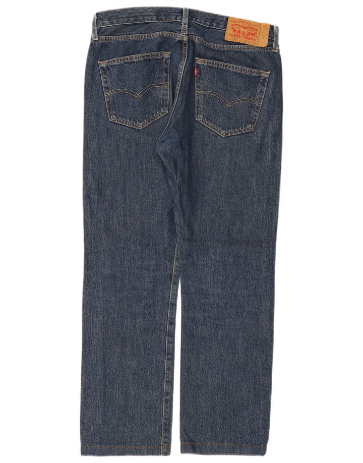 Мужские прямые джинсы LEVI'S 501 W32 L29 синие, хлопок