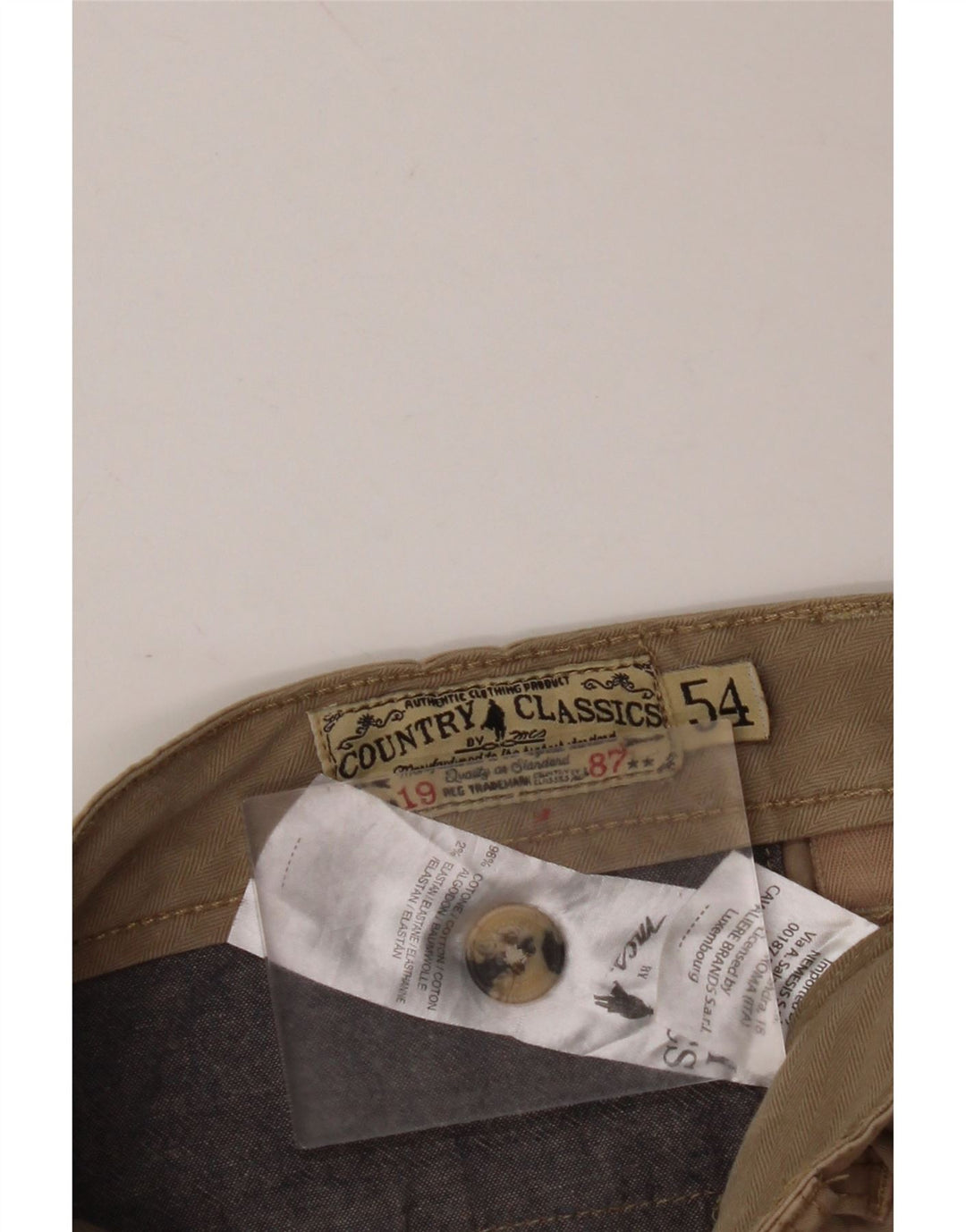 Мужские шорты чинос MARLBORO CLASSICS IT 54 2XL W38 Бежевый хлопок