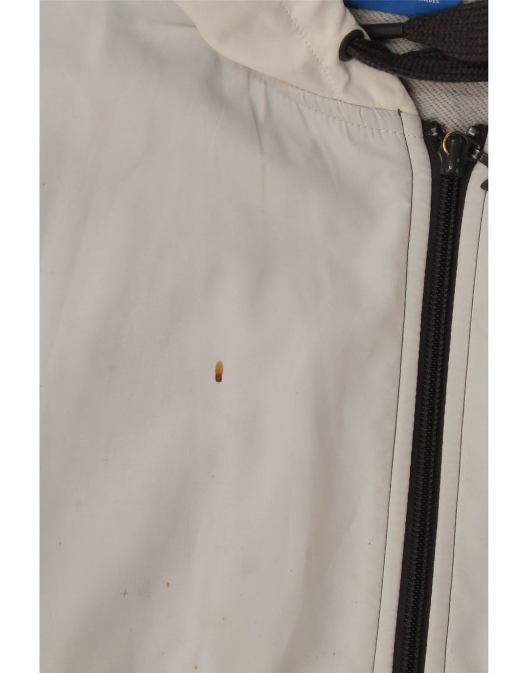 ADIDAS Мужской свитер без рукавов с капюшоном на молнии, большой серый полиэстер с цветными блоками