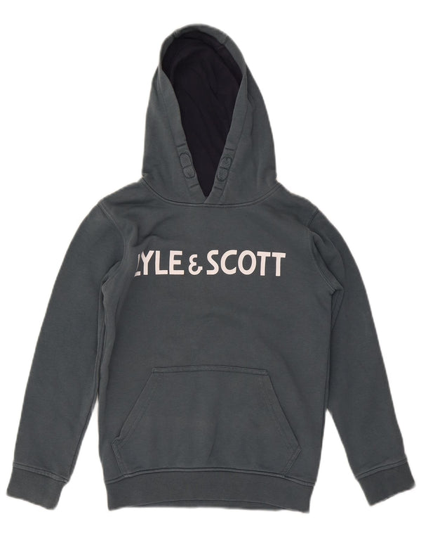 Джемпер с капюшоном Lyle & Scott для мальчиков, 8–9 лет, серый хлопок