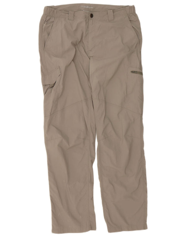Женские прямые брюки карго Columbia Omni-Shade W36 L32, серый нейлон