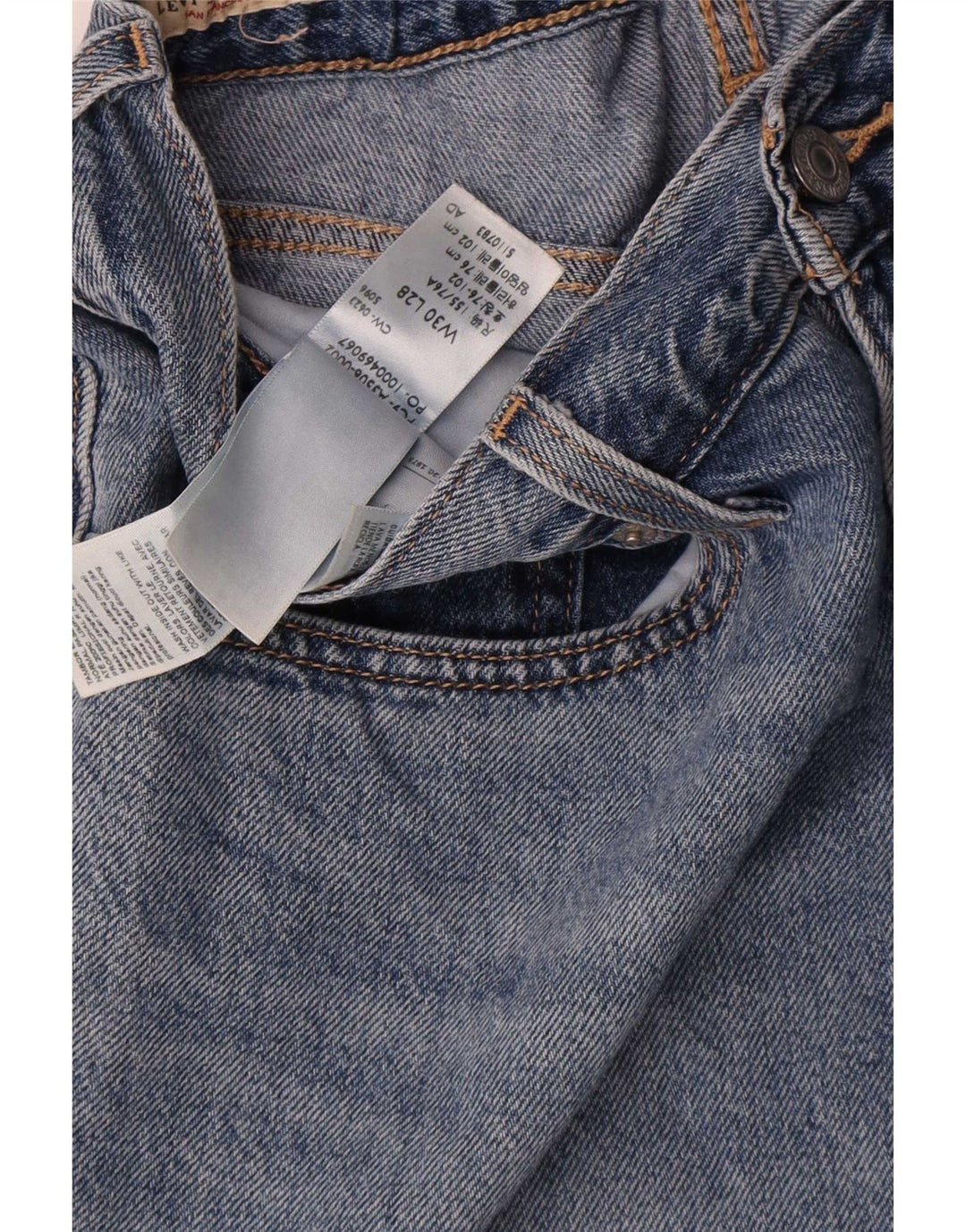 Женские зауженные джинсы Levi's W30 L28, синие, хлопок