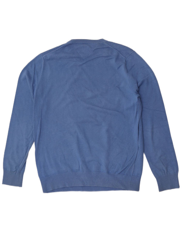 Мужской джемпер с круглым вырезом Tommy Hilfiger 2XL, синий хлопок