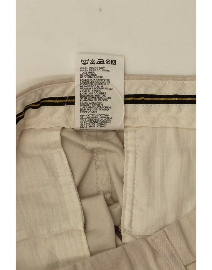 Мужские костюмные брюки Marks & Spencer W34 L31 бежевого цвета, хлопок