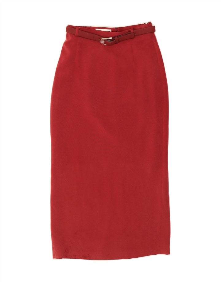 GERRY WEBER Womens 4 Button 2 Piece Skirt Set UK 12 Medium W26 Red Cupro Vintage Gerry Weber and Second-Hand Gerry Weber from Messina Hembry 