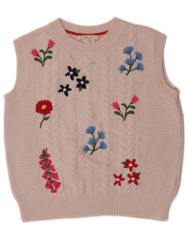Женская майка-майка оверсайз Boden UK 6 XS Off White с цветочным принтом из полиамида