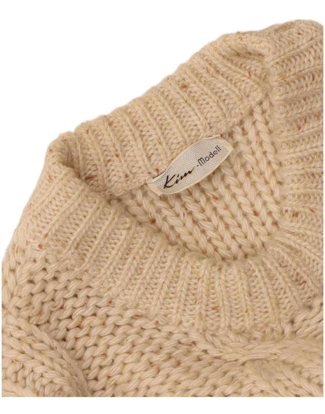 ВИНТАЖНЫЙ женский джемпер с круглым вырезом, Великобритания, 16, большой белый цвет