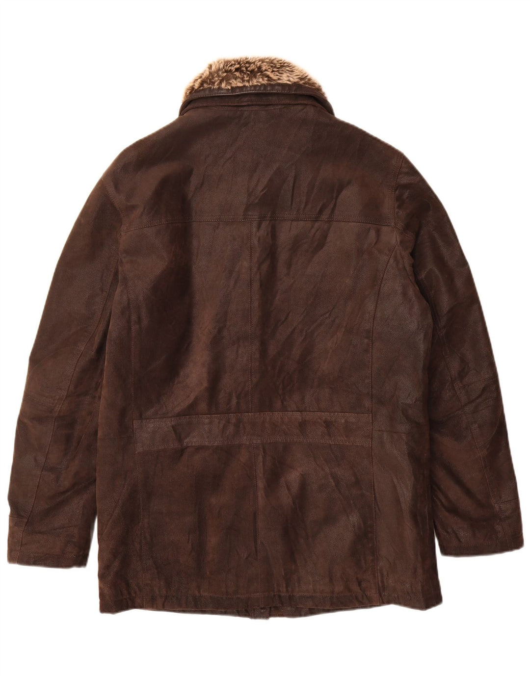 Винтажное мужское кожаное пальто IT 48 Medium Brown Leather