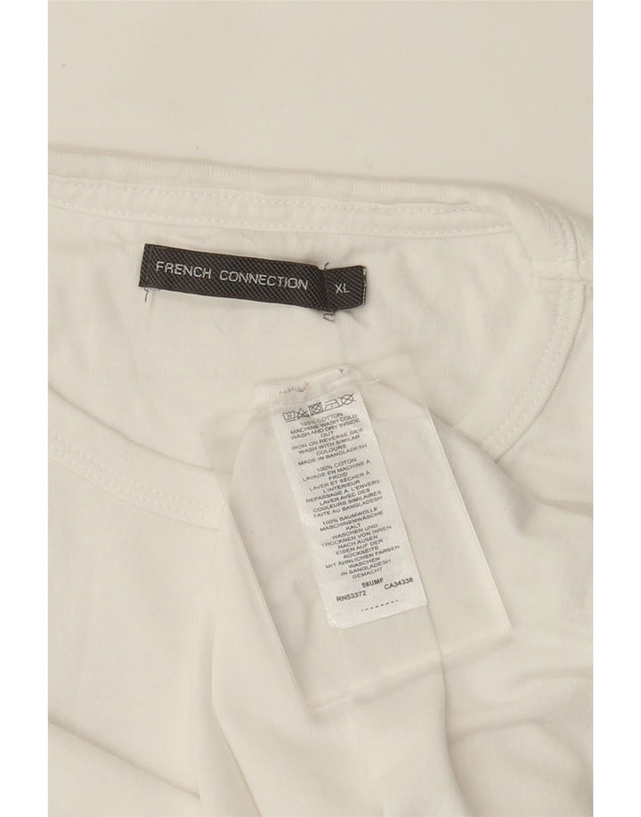 Мужская футболка French Connection Top XL, белый хлопок