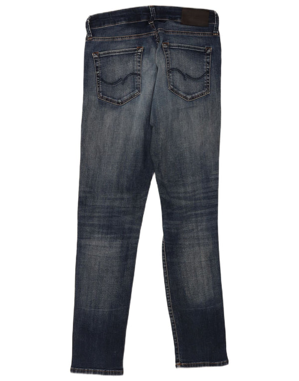 Мужские потертые узкие джинсы GLENN Jack & Jones W30 L32, синий хлопок