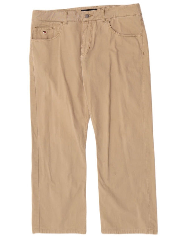 Мужские прямые повседневные брюки Tommy Hilfiger W36 L28, бежевый хлопок