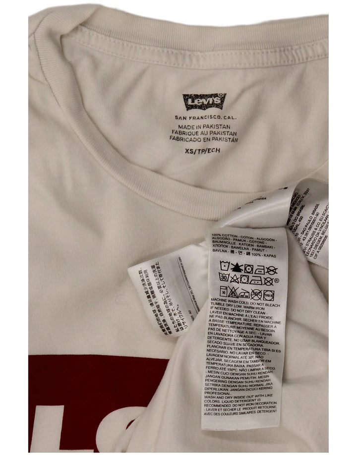 Женская футболка с рисунком LEVI'S Top UK 6 XS, белый хлопок