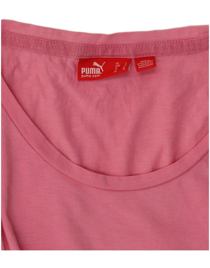 Женская футболка с рисунком Puma Top UK 14 Medium Pink