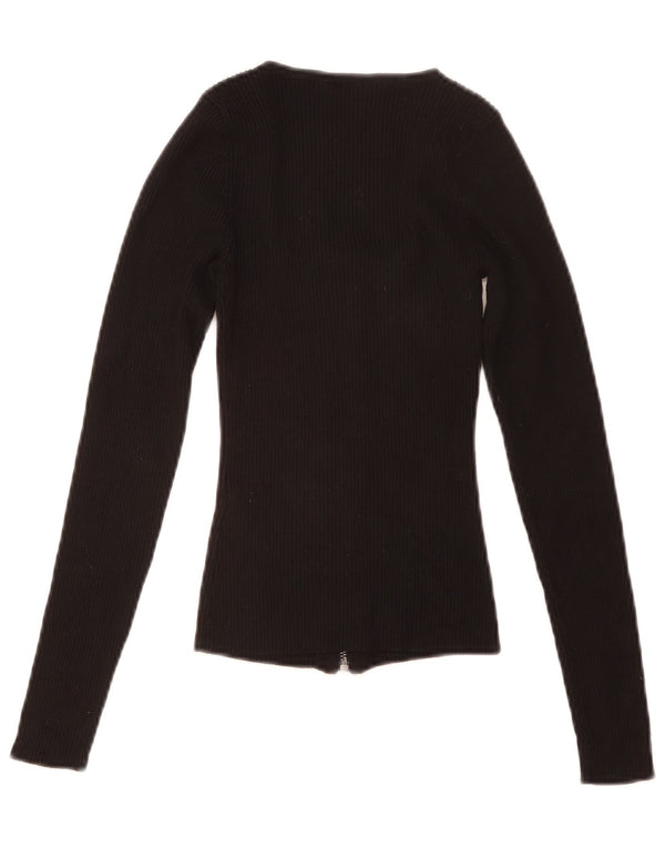 Guess Женский свитер-кардиган UK 6 XS Черный вискоза