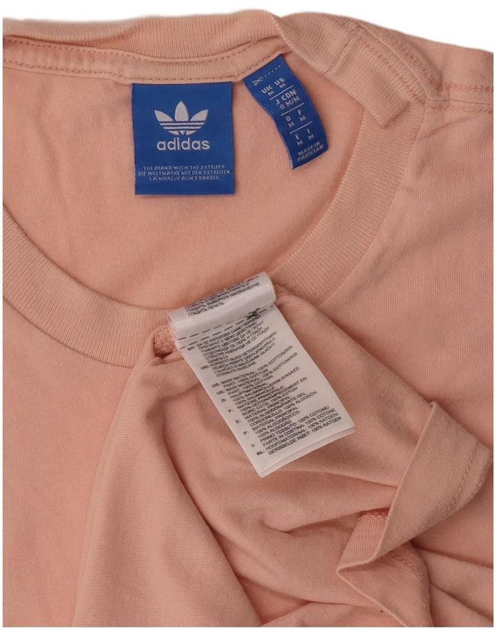 Мужская футболка Adidas с рисунком из хлопка среднего размера розового цвета