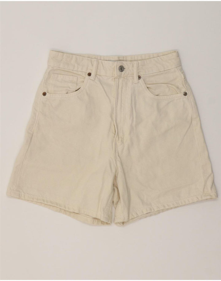Женские джинсовые шорты Zara EU 38 Small W28 Off White Cotton