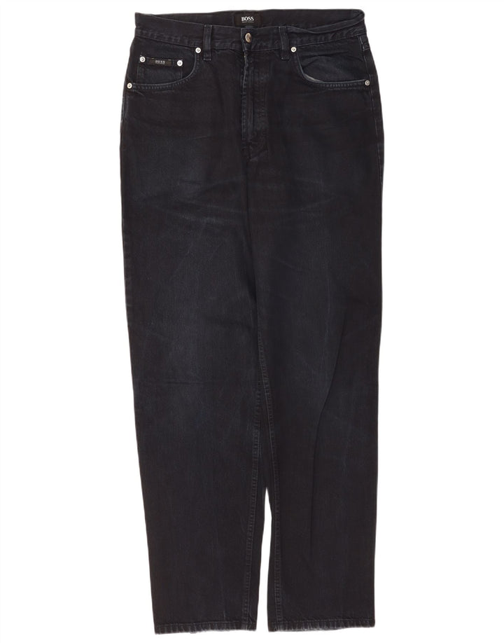 Мужские прямые джинсы Hugo Boss W32 L32 черные