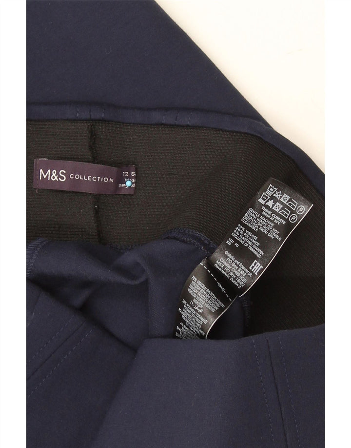 Женские укороченные леггинсы Marks & Spencer UK 12, средний темно-синий, вискоза