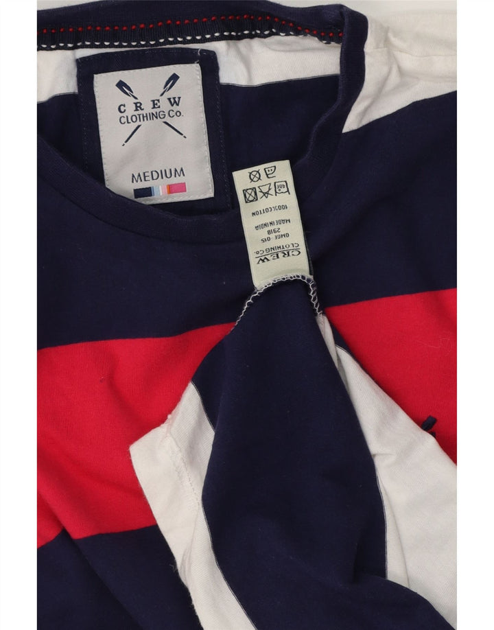 Crew Clothing Мужская футболка из хлопка среднего размера в разноцветную полоску