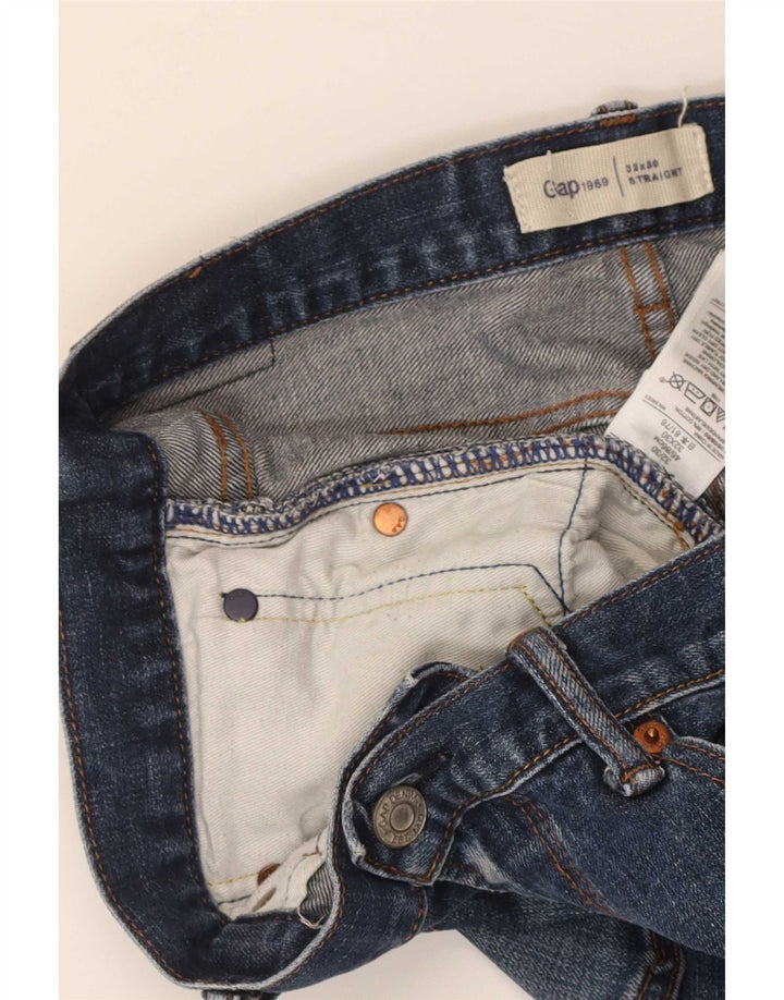 Джинсы женские прямые Gap W32 L30 синие, хлопок