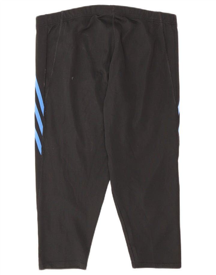 Женские леггинсы-капри Adidas UK 16/18, большой черный полиэстер