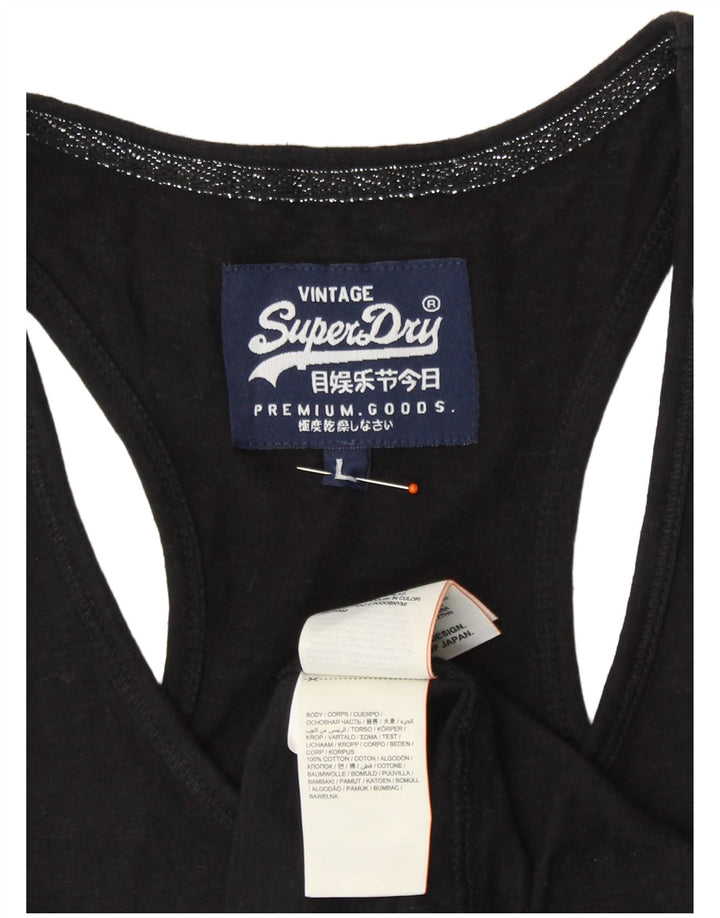 Женский жилет Superdry UK 14, большой черный хлопок